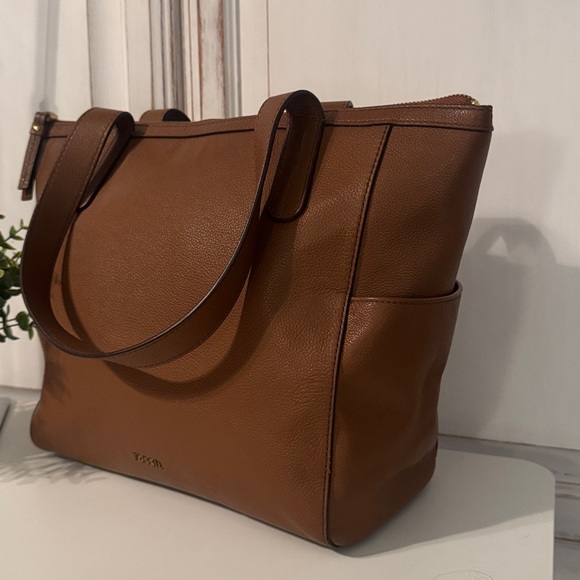 Fossil brown Leather Mimi Tote shoulder bag - Picture 3 of 7